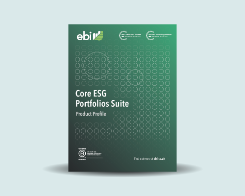 ebi's Core ESG Portfolios suite brochure